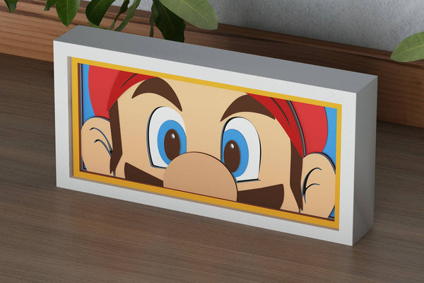 Super Mario Eyes Shadow Box. File for cutting