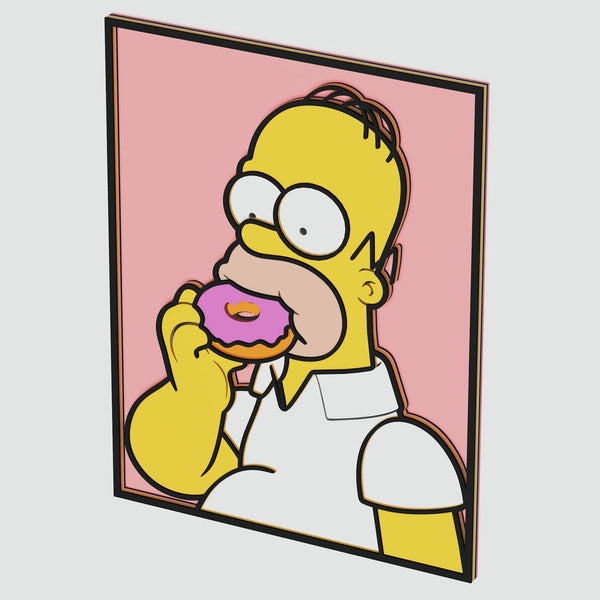 Homer Portrait Layered Design for cutting