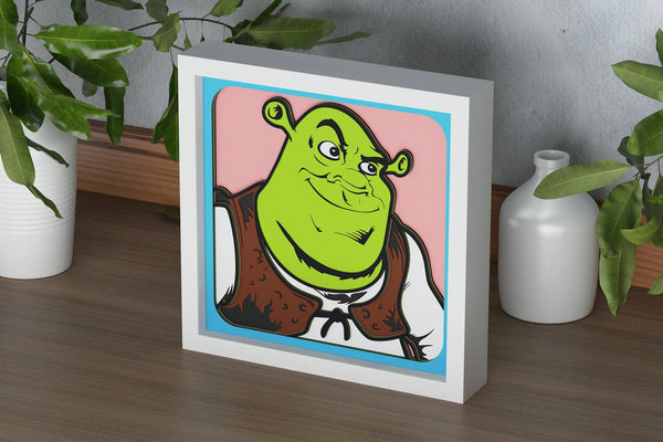 Shrek Shadow Box. File for cutting