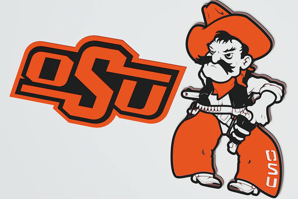 Oklahoma State University Logo Layered Design for cutting