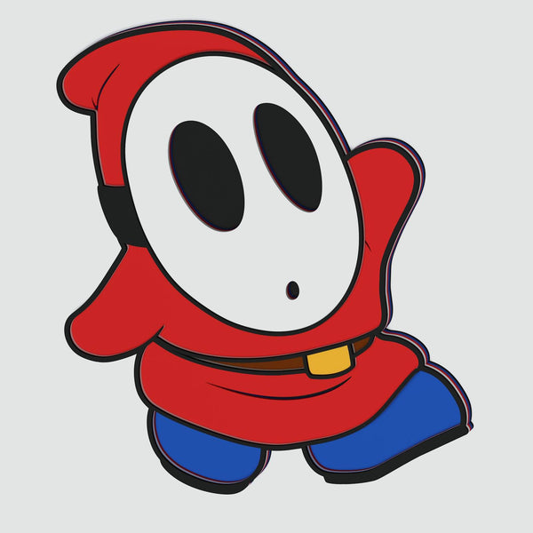 Shy Guy (Mario) Layered Design for cutting