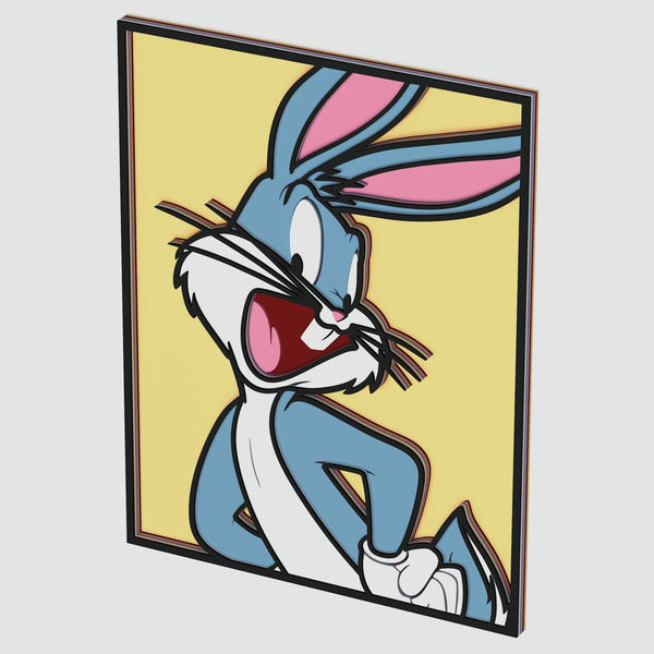 Bugs Bunny Portrait Layered Design for cutting
