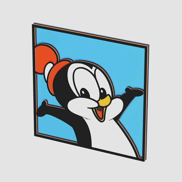 Chilly Willy Portrait Layered Design for cutting