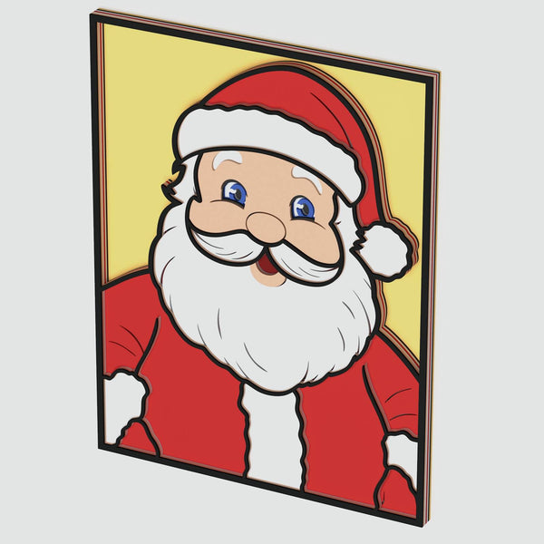 Santa Portrait Layered Design for cutting