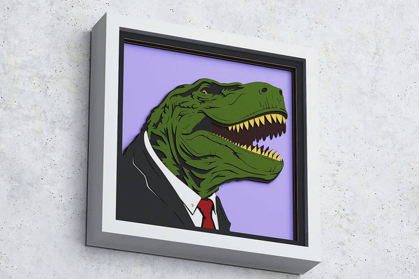 T-Rex Shadow Box. File for cutting