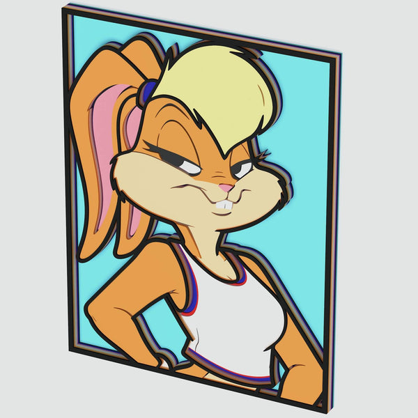 Lola Bunny Portrait Layered Design for cutting
