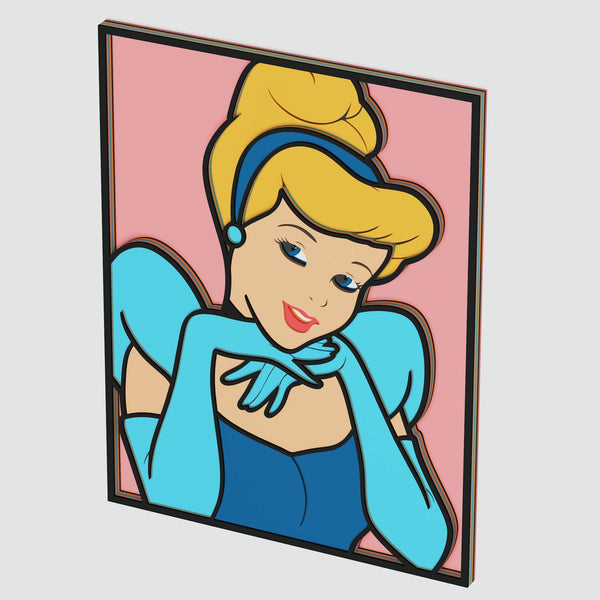 Cinderella Portrait Layered Design for cutting