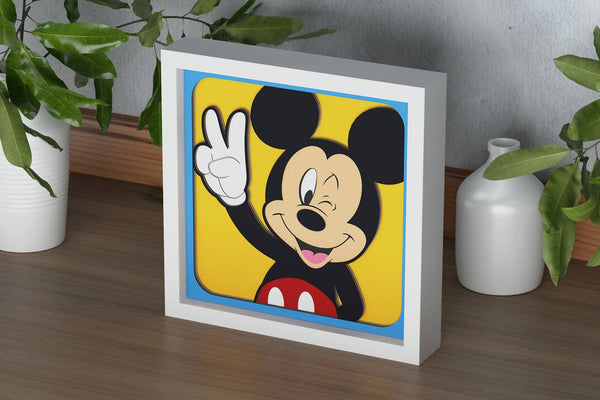 Mickey Mouse Shadow Box. File for cutting