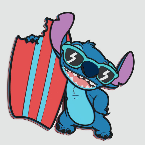 Stitch Surfer Layered Design for cutting