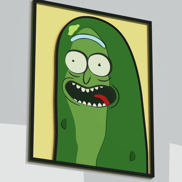 Pickle Rick Portrait Layered Design for cutting