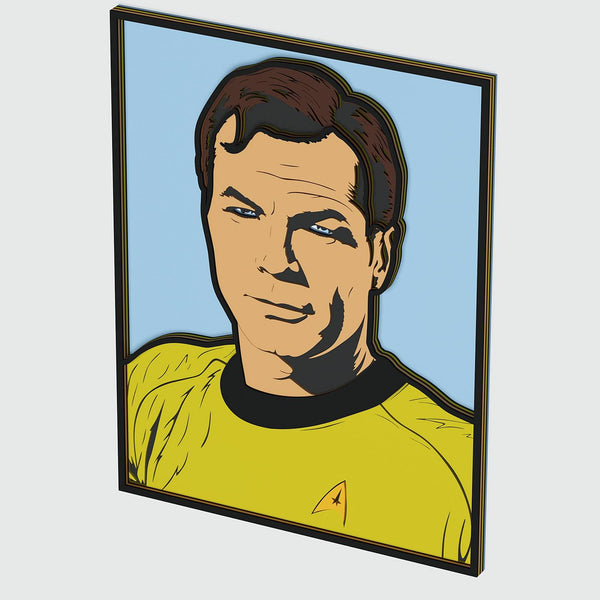 Captain Kirk (Star Trek) Layered Design for cutting
