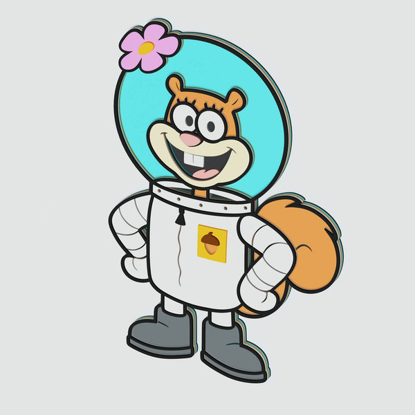 Sandy Cheeks Layered Design for cutting