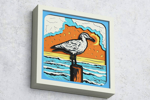 Seagull Shadow Box. File for cutting