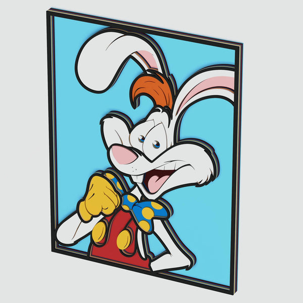 Roger Rabbit Portrait Layered Design for cutting
