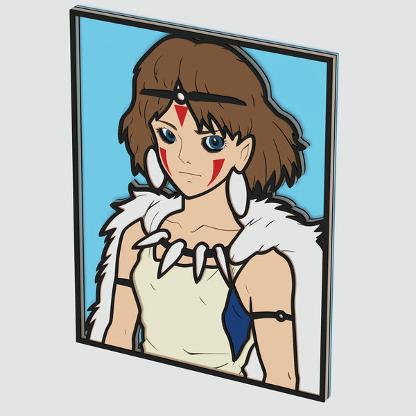 Princess Mononoke Layered Design for cutting