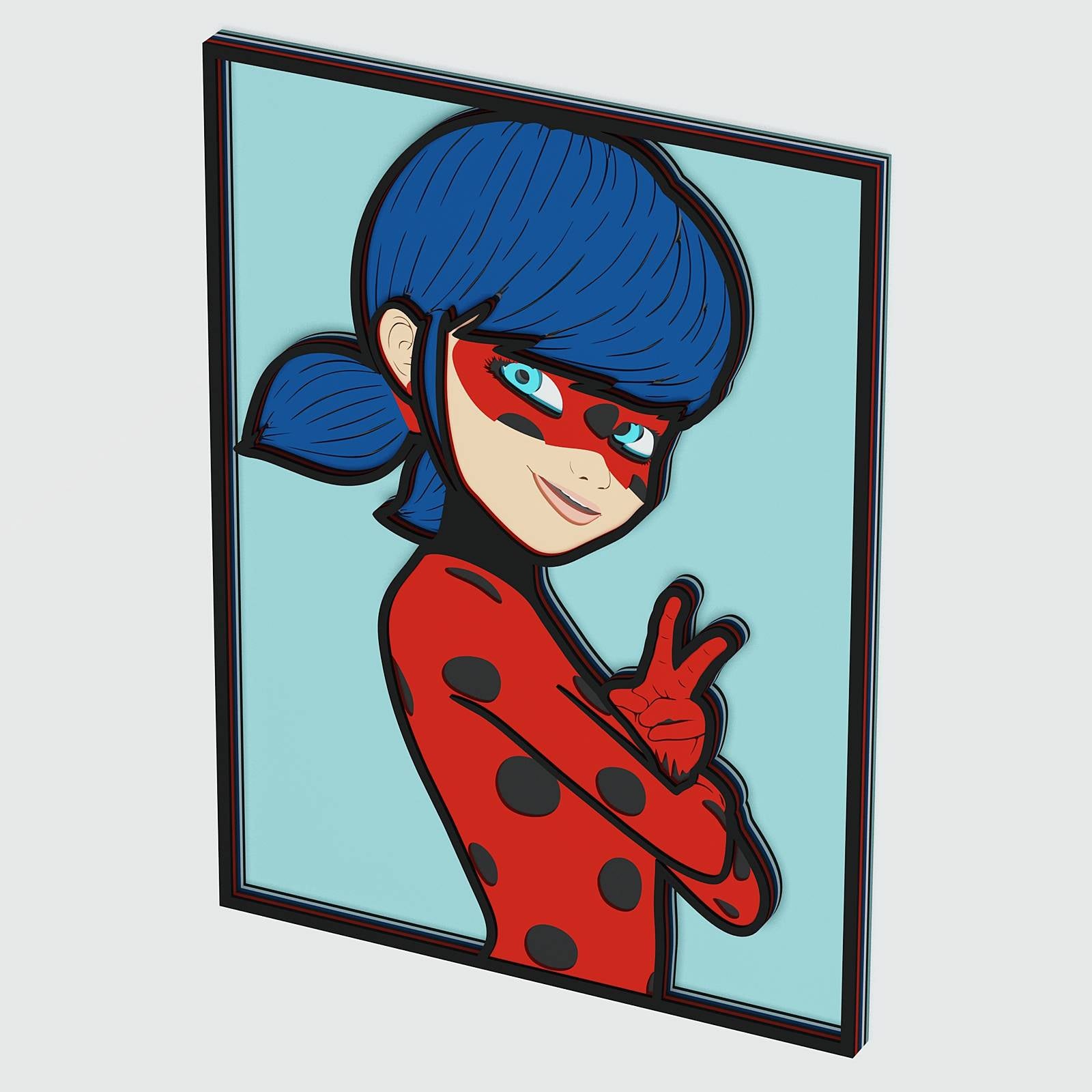 Custom Color Ladybug Ladybug Layered Design for cutting - LaserCraftum