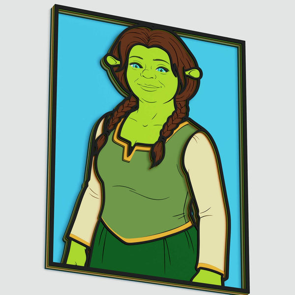 Fiona Portrait Layered Design for cutting
