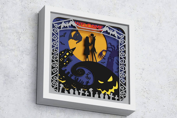 Nightmare Before Christmas Shadow Box. File for cutting