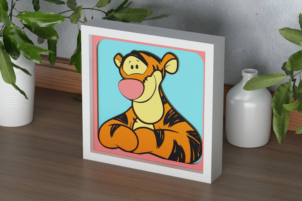 Tigger Shadow Tigger Shadow Box. File for cutting - LaserCraftum