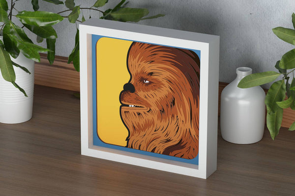 Chewbacca Shadow Box. File for cutting