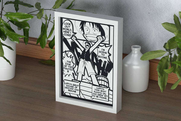 Manga One Piece Shadow Box. File for cutting