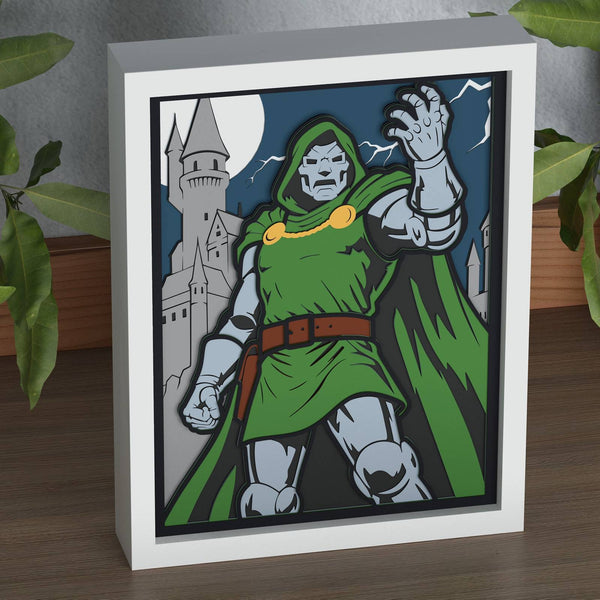 Dr Doom Diorama Shadow Box. File for cutting