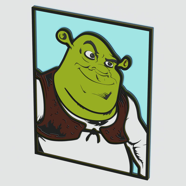 Shrek Portrait Layered Design for cutting