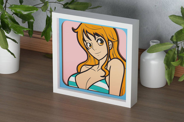 Nami (One Piece) Shadow Box. File for cutting