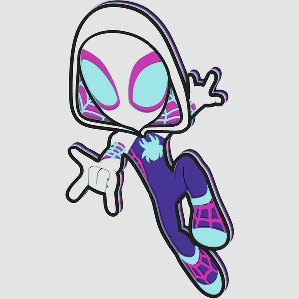 Gwen Stacy (Ghost-Spider)Layered Design for cutting