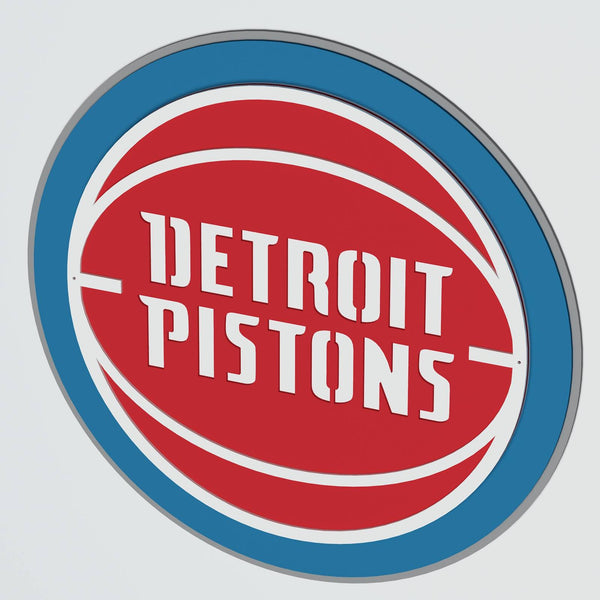 Detroit Pistons Layered Design for cutting