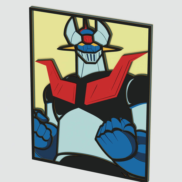 Mazinger Z Robot Layered Design for cutting