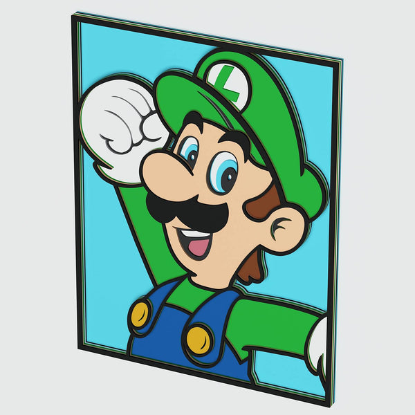 Luigi Portrait Layered Design for cutting