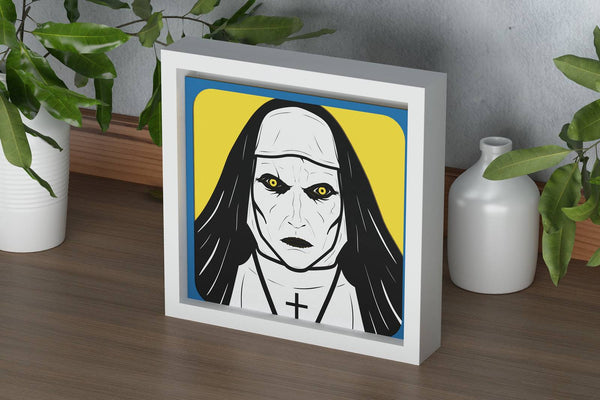 The Nun Shadow Box. File for cutting