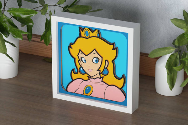 Princess Peach Shadow Box. File for cutting