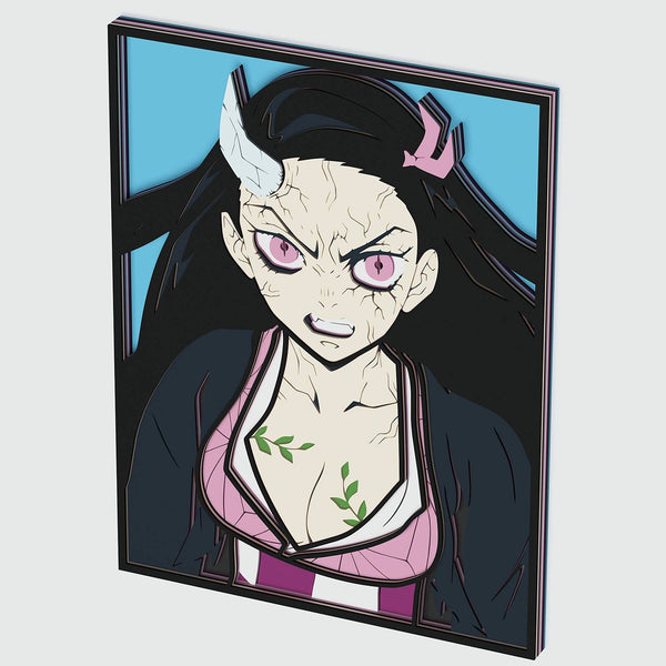Nezuko in form of Demon Layered Design for cutting