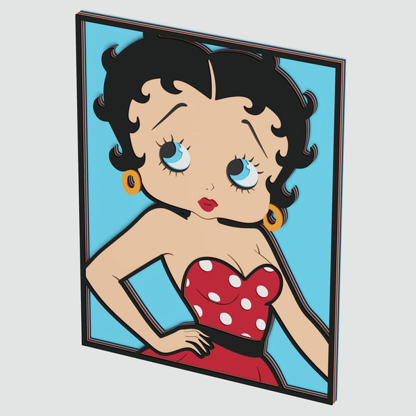 Betty Boop Portrait Layered design for cutting