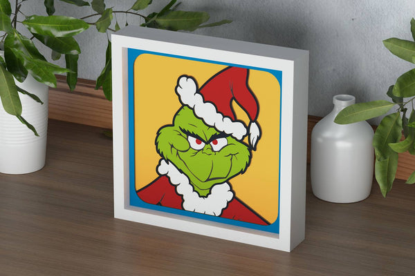 Grinch Shadow Box. File for cutting