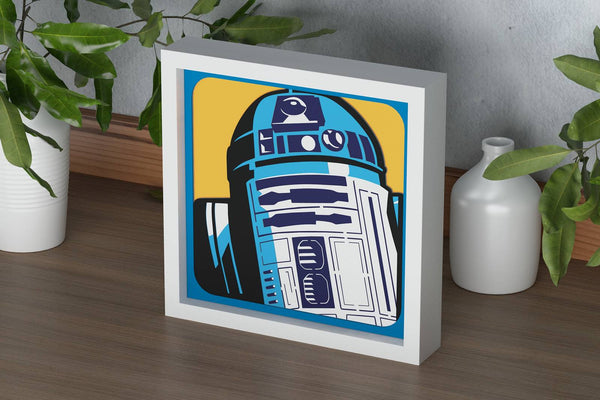 R2-D2 Shadow Box. File for cutting