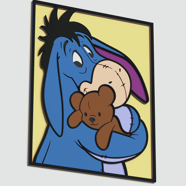 Eeyore Portrait Layered Design for cutting