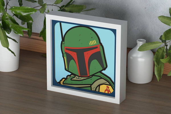 Boba Fett Shadow Box. File for cutting