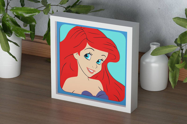 Little Mermaid Shadow Box. File for cutting