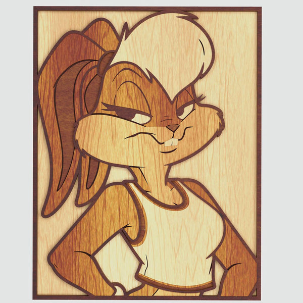 Lola Bunny Portrait Layered Design for cutting