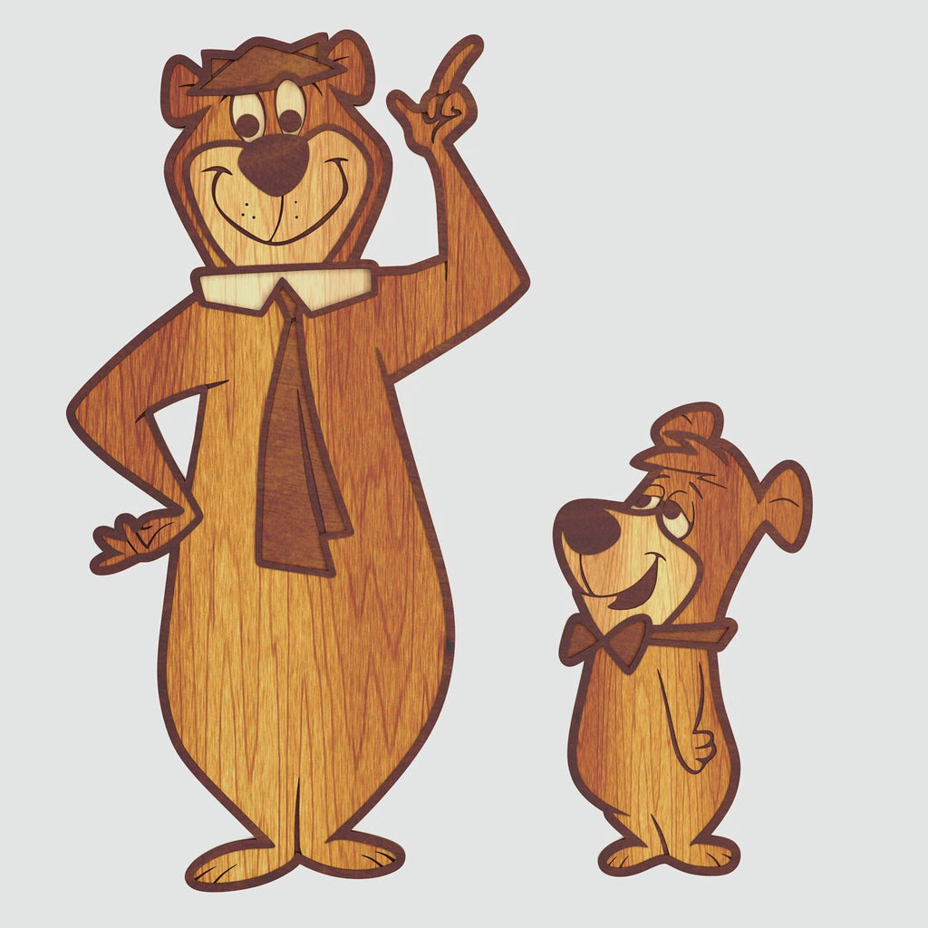 Yogi Bear and Boo-Boo Bear Layered Design for cutting - LaserCraftum