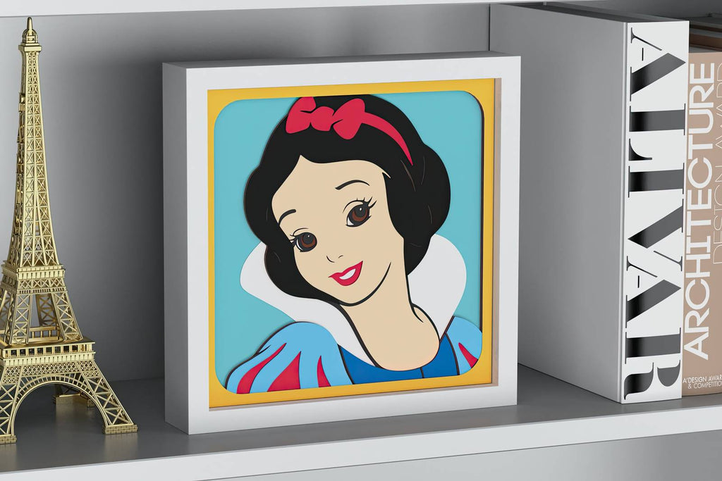 White Shadow Snow White Shadow Box. File for cutting - LaserCraftum