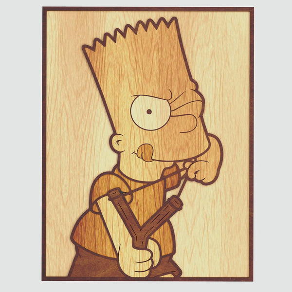 Bart Simpson Portrait Layered Design for cutting