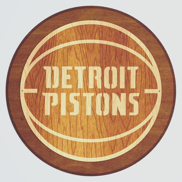 Detroit Pistons Layered Design for cutting