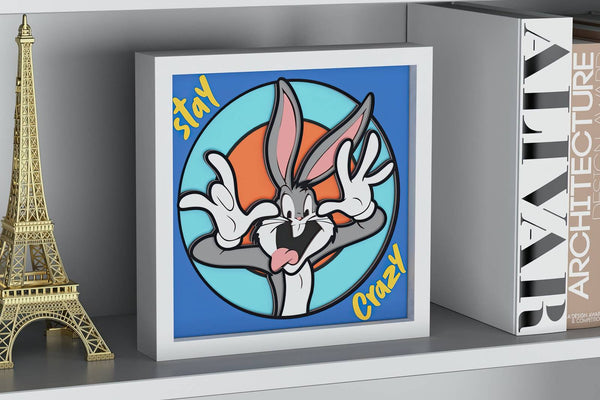 Bugs Bunny Shadow Box. File for cutting