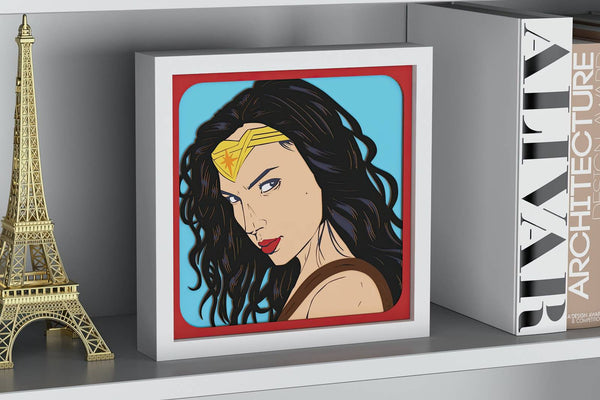 Wonder Woman Shadow Box. File for cutting