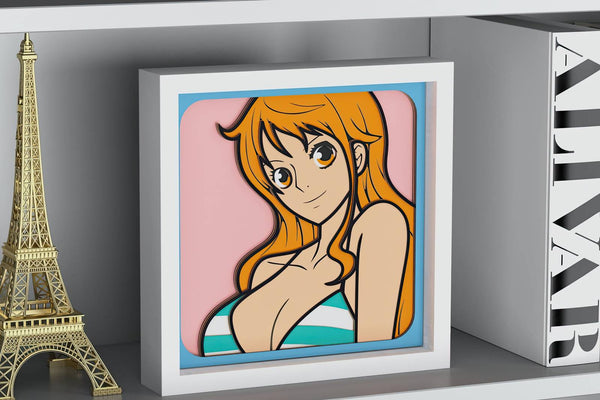 Nami (One Piece) Shadow Box. File for cutting