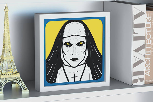 The Nun Shadow Box. File for cutting